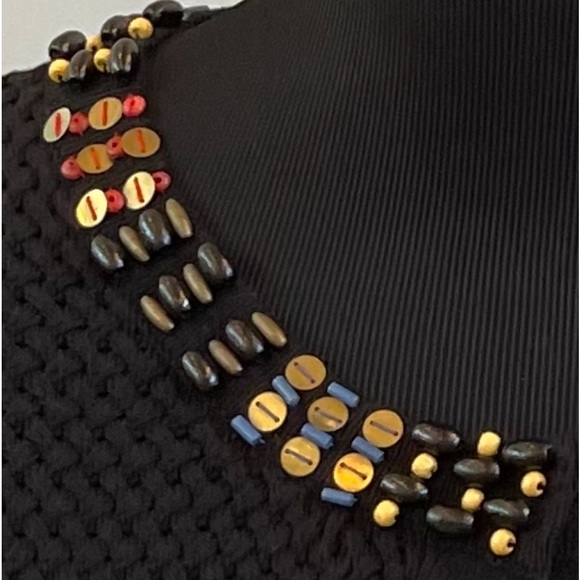 Ruby Rd Womens Black Open Front Long Sleeve Cardigan Bedded Neck Sweater Size L - Picture 4 of 8